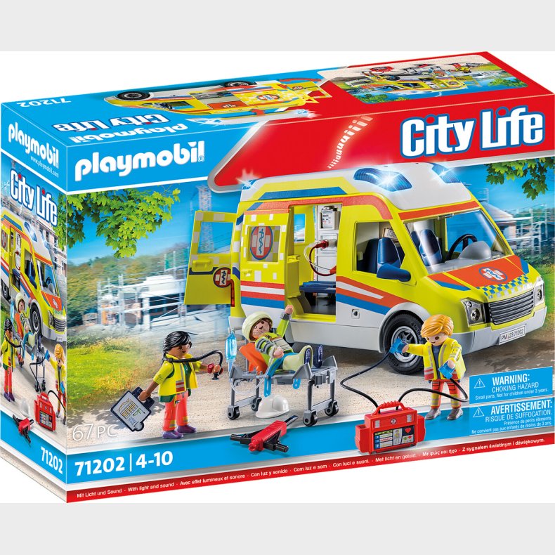 Playmobil City Life - Ambulance Med Lys Og Lyd - 71202