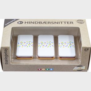 Kage Legetj I Tr - Hindbrsnitter - 3 Stk