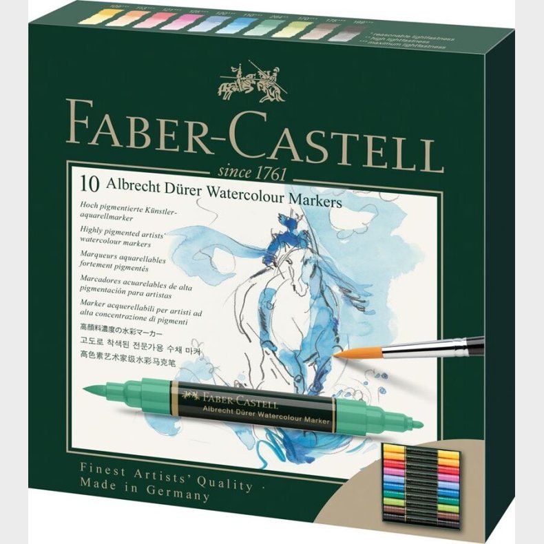 Faber-castell - Albrecht D&uuml;rer Akvarel Tusser - 10 Farver