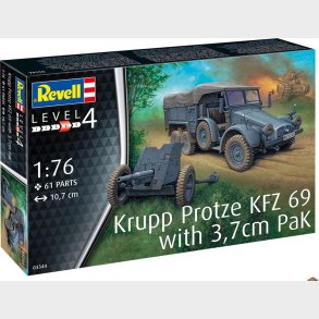 Revell - Krupp Protze Kfz 69 Med 3,7 Cm Pak - 1:76 - 03344