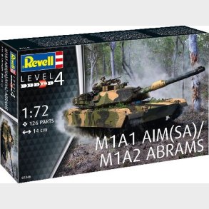 Revell - M1a2 Abrams Tank - Level 4 - 1:72 - 03346