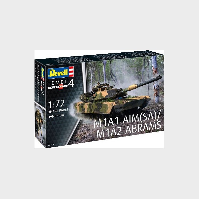 Revell - M1a2 Abrams Tank - Level 4 - 1:72 - 03346