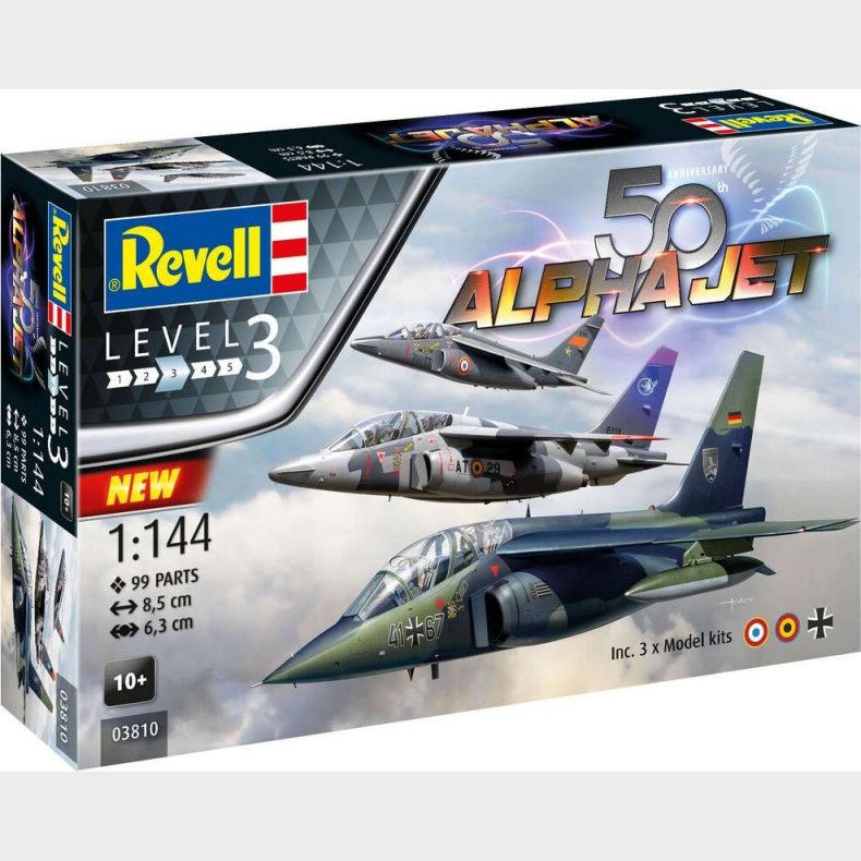 Revell - Alpha Jet 50th Anniversary - 1:144 - Level 3 - 03810