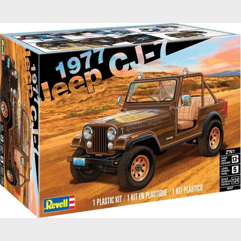 Revell - 1977 Jeep Cj-7 Modelbil Byggest - 1:24 - 14547