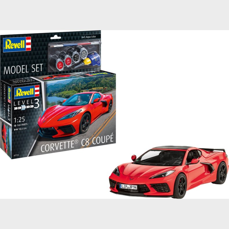 Revell - Corvette C8 Coup Modelbil Byggest - 1:24 - 67714