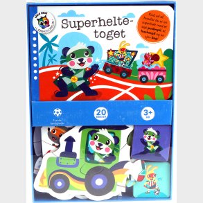 Superheltetoget Bog Med Puslespil Og Huskespil