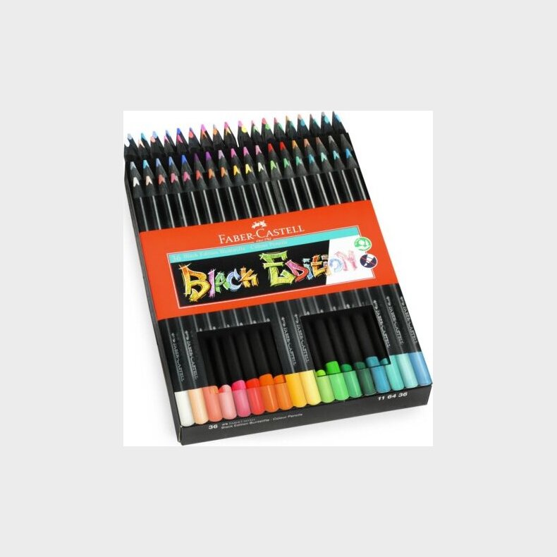 Faber-castell - Farveblyanter - Black Edition - 36 Farver