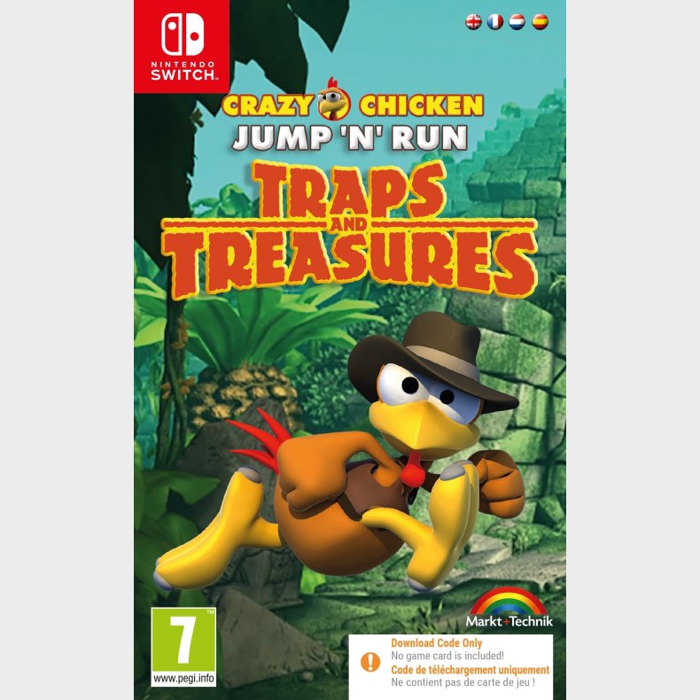 Crazy Chicken: Traps And Treasures (code In A Box) - Nintendo Switch