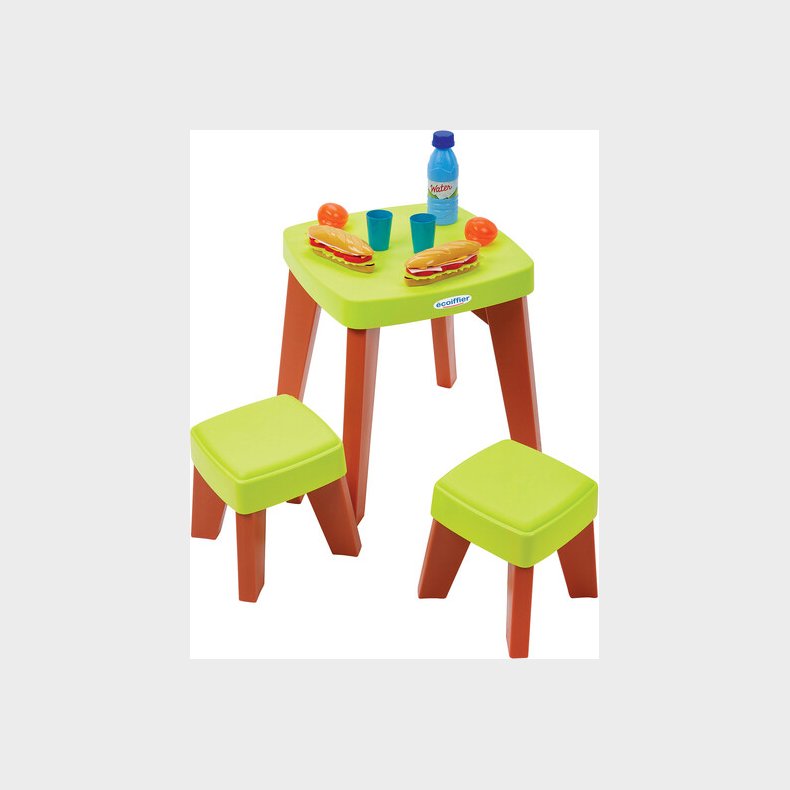 Picnic Bord Og Stole St Til Brn - Med Legemad - Ecoiffier