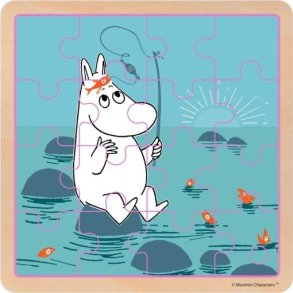 Mumi Puslespil I Tr - Fiskeri - 16 Brikker