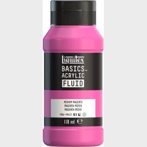Liquitex - Basics Fluid Akrylmaling - Medium Magenta 118 Ml