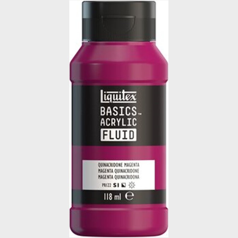 Liquitex - Basics Fluid Akrylmaling - Quinacridone Magenta 118 Ml