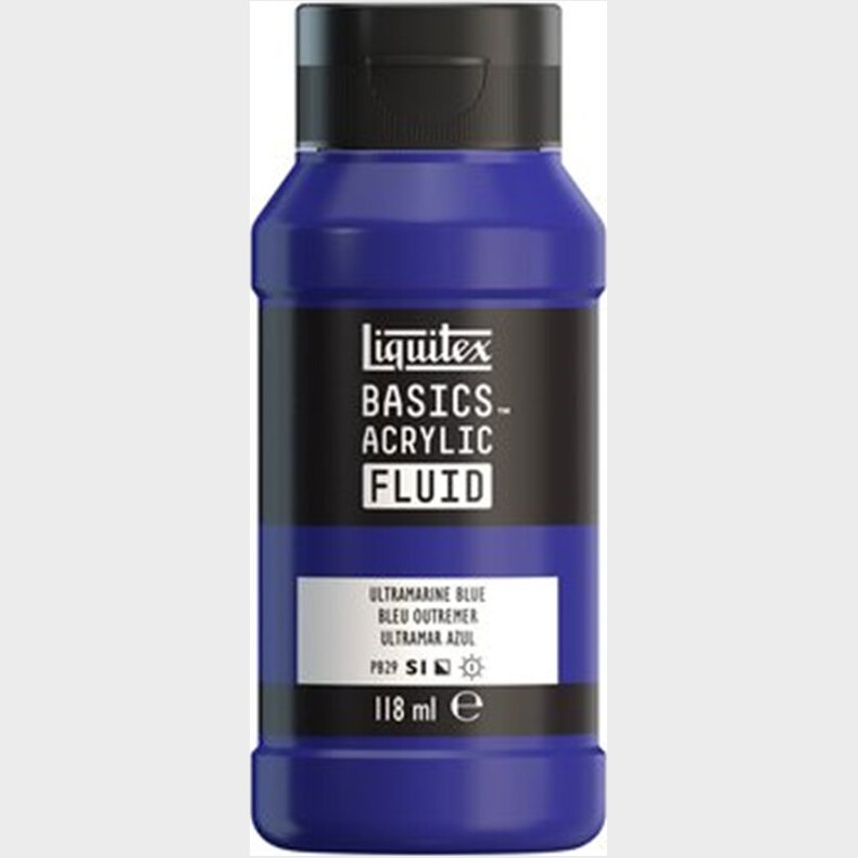 Liquitex - Basics Fluid Akrylmaling - Ultramarine Blue 118 Ml