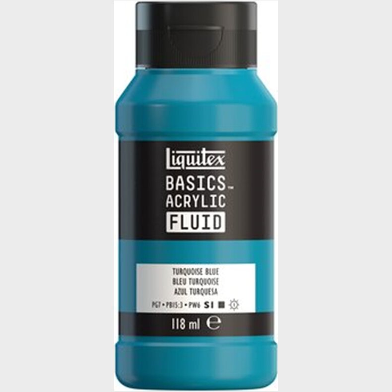 Liquitex - Basics Fluid Akrylmaling - Turquoise Blue 118 Ml