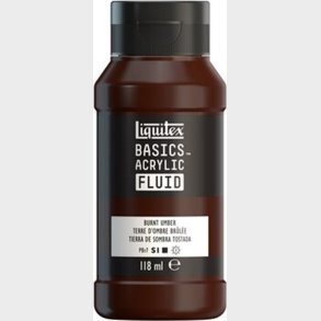 Liquitex - Basics Fluid Akrylmaling - Burnt Umber 118 Ml