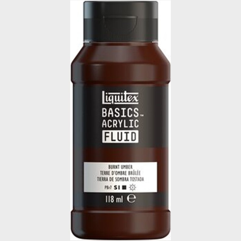 Liquitex - Basics Fluid Akrylmaling - Burnt Umber 118 Ml