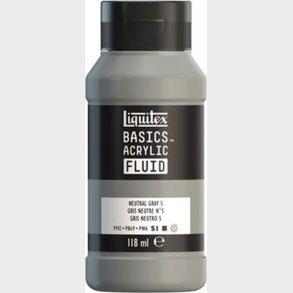 Liquitex - Basics Fluid Akrylmaling - Neutral Grey 5 118 Ml