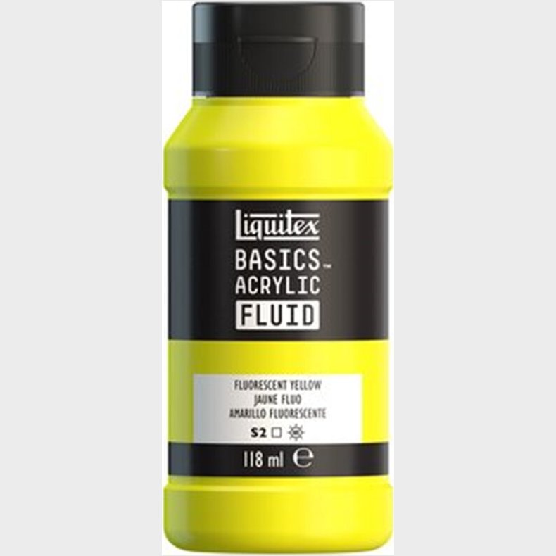 Liquitex - Basics Fluid Akrylmaling - Fluorescent Yellow 118 Ml