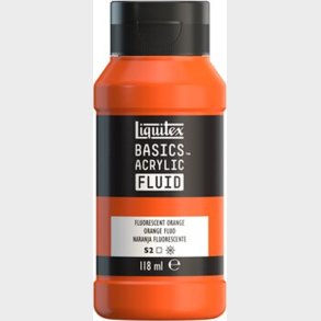 Liquitex - Basics Fluid Akrylmaling - Fluorescent Orange 118 Ml