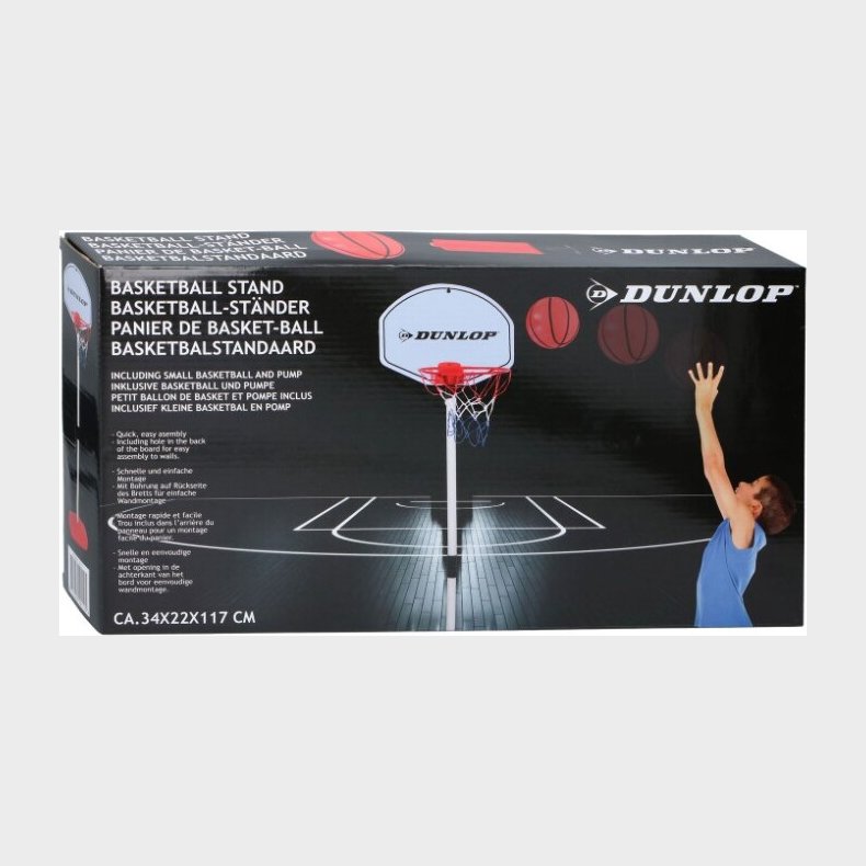 Dunlop - Basketball Stander - Indendrs - Inkl. Bold - 117 Cm