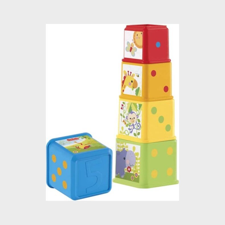 Fisher-price - Stableklodser - Stack &amp; Explore - 5 Stk