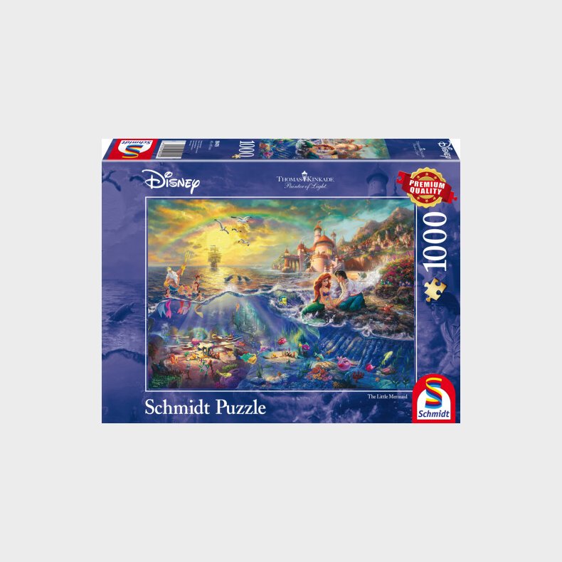 Disney Puslespil - Thomas Kinkade - Ariel - 1000 Brikker - Schmidt