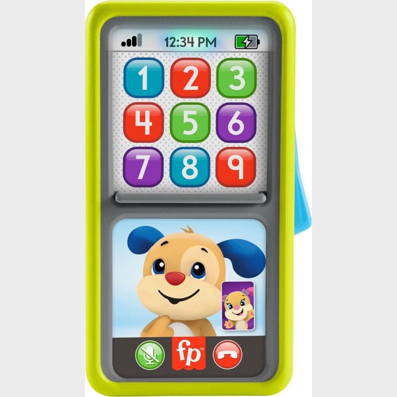 Fisher Price - Smart Phone Legetj Med Lyd - 2-i-1 Skub Og Lr