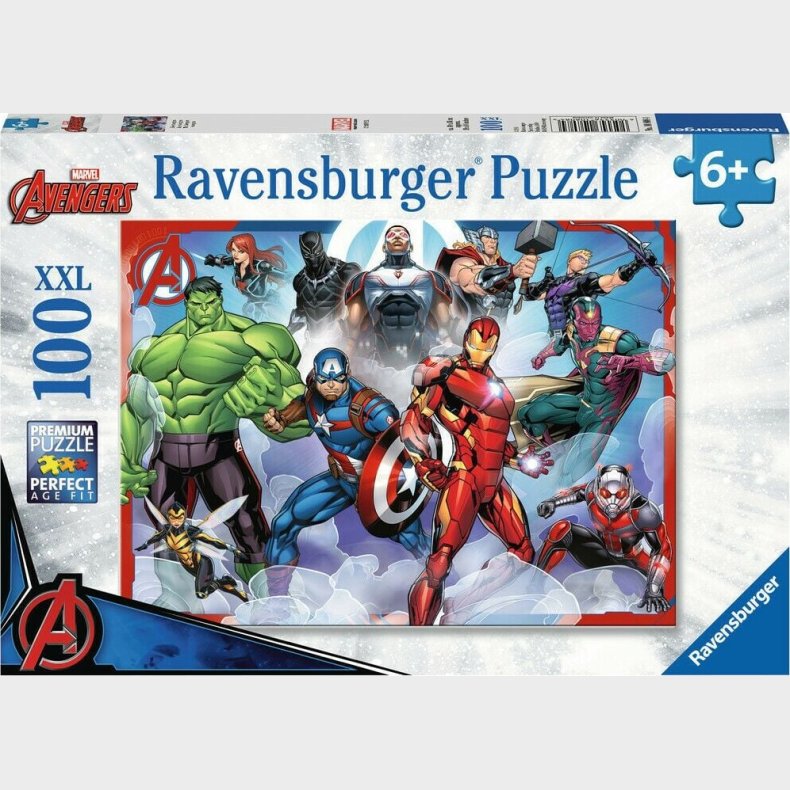 Avengers Puslespil - Marvel - Ravensburger - 100 Xxl Brikker