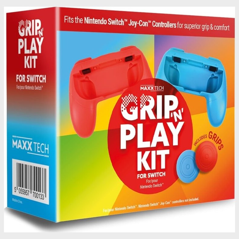 Nintendo Switch Grip 'n' Play Kit - Joy-con Og Thumb - Maxx Tech