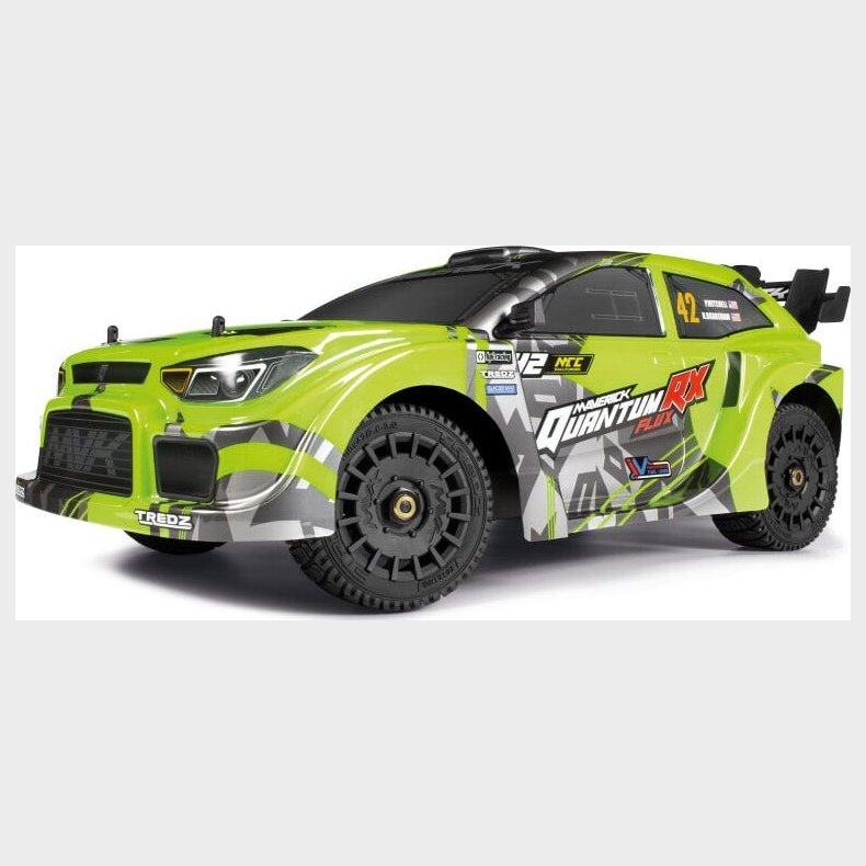 Maverick - Quantumrx Flux 4s 1/8 4wd Rally Car - Fluoro Grn