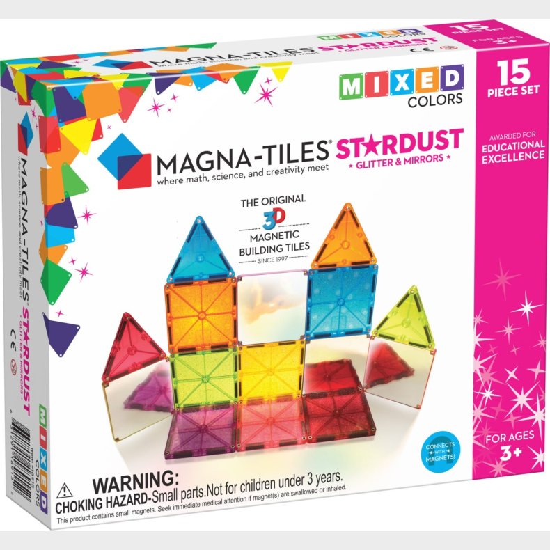 Magna-tiles - Stardust Magnetst - 15 Dele