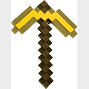 Minecraft Hakke - Vben Legetj  - Guld - 40 Cm - Disguise