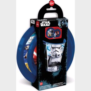 Star Wars - Tallerken St Og Kop - Euromic - 3 Dele