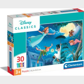 Disney Puslespil - Peter Pan - Super Color - Clementoni - 30 Brikker