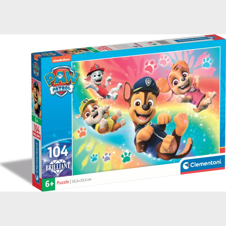 Paw Patrol Puslespil - Brilliant - Clementoni - 104 Brikker