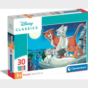 Disney Puslespil - Aristocats - Super Color - Clementoni - 30 Brikker