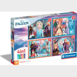 Frost Puslespil - Disney - Super Color - Clementoni - 4 Stk