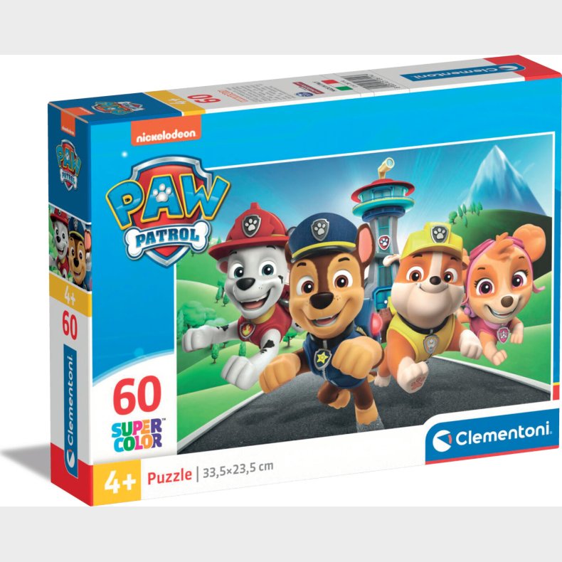 Paw Patrol Puslespil - Super Color - Clementoni - 60 Brikker