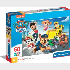 Paw Patrol Puslespil - Super Color - Clementoni - 60 Brikker