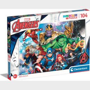 Marvel Puslespil - Avengers - Super Color - Clementoni - 104 Brikker