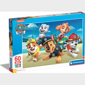 Paw Patrol Puslespil - Maxi Super Color - Clementoni - 60 Brikker