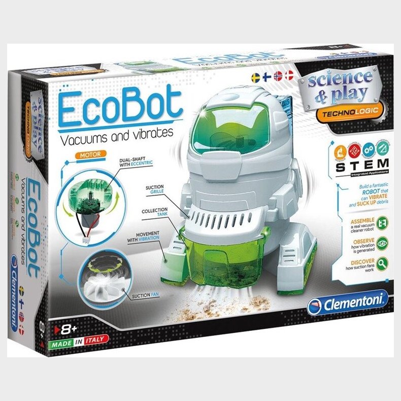 Clementoni - Ecobot Stvsuger Robot - Science &amp; Play