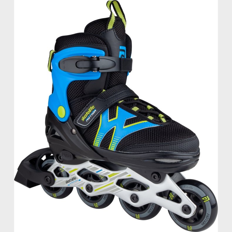 Rulleskjter - Inliners - Skatelife - Sort Og Bl - Justerbar Str. 30-33