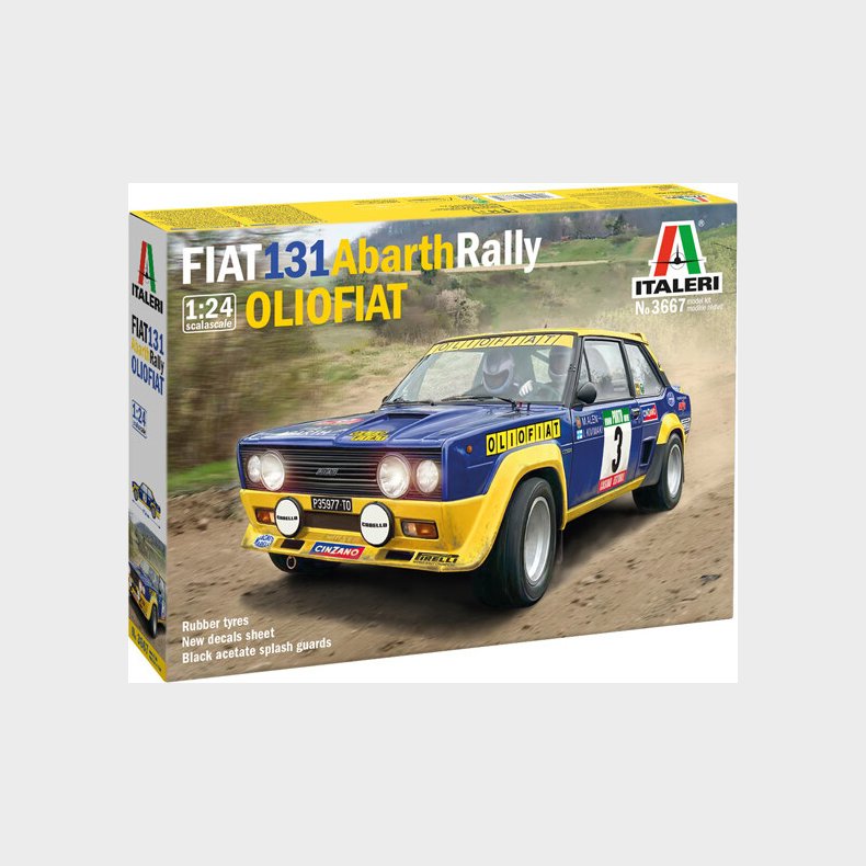 Italeri - Fiat 131 Abarth Rally Oliofiat Bil Byggest - 1:24 - 3667s