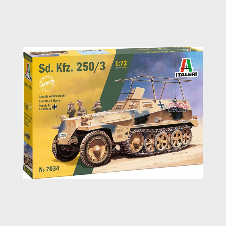 Italeri - Sd.kfz. 250/3 Model Tank Byggest - 1:72 - 7034s