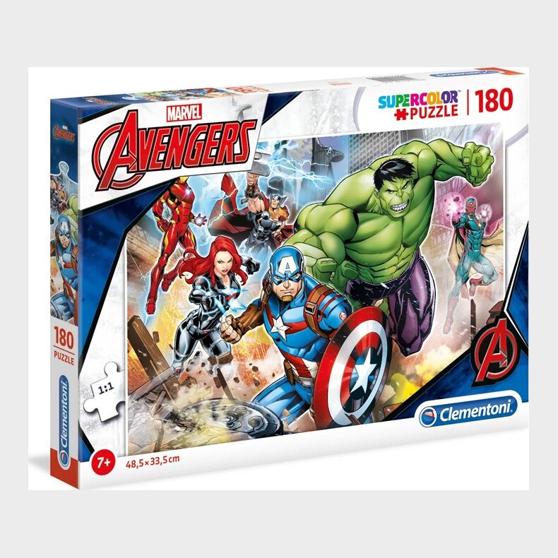 Marvel Puslespil - Avengers - Super Color - Clementoni - 180 Brikker