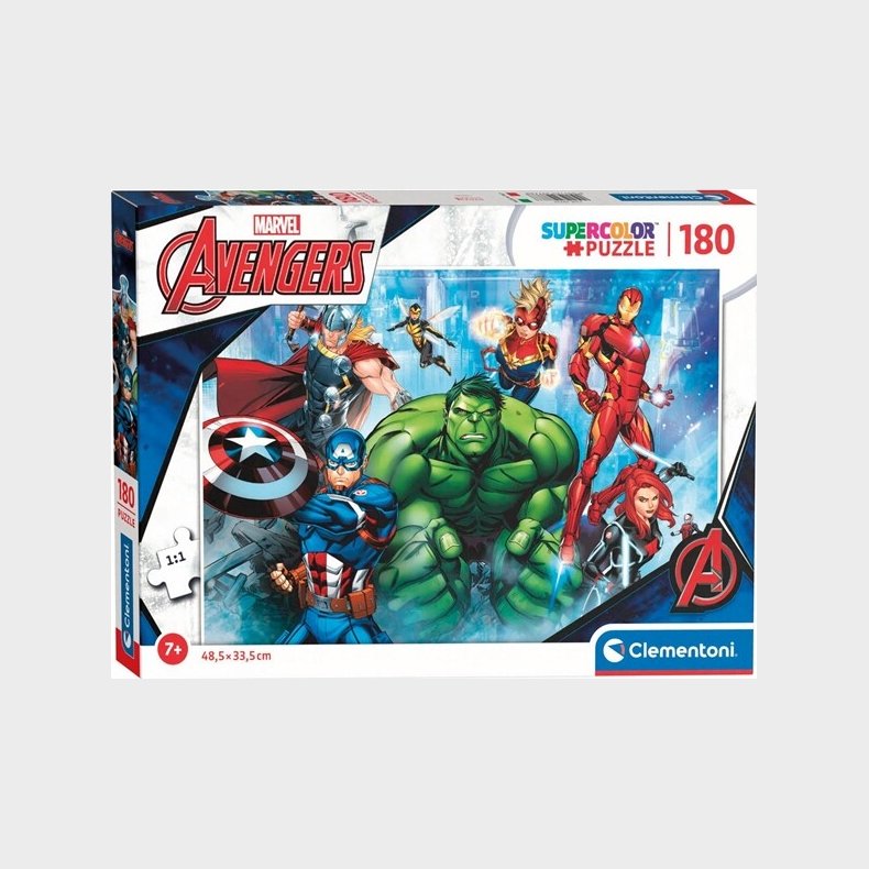 Marvel Puslespil - Avengers - Super Color - Clementoni - 180 Brikker