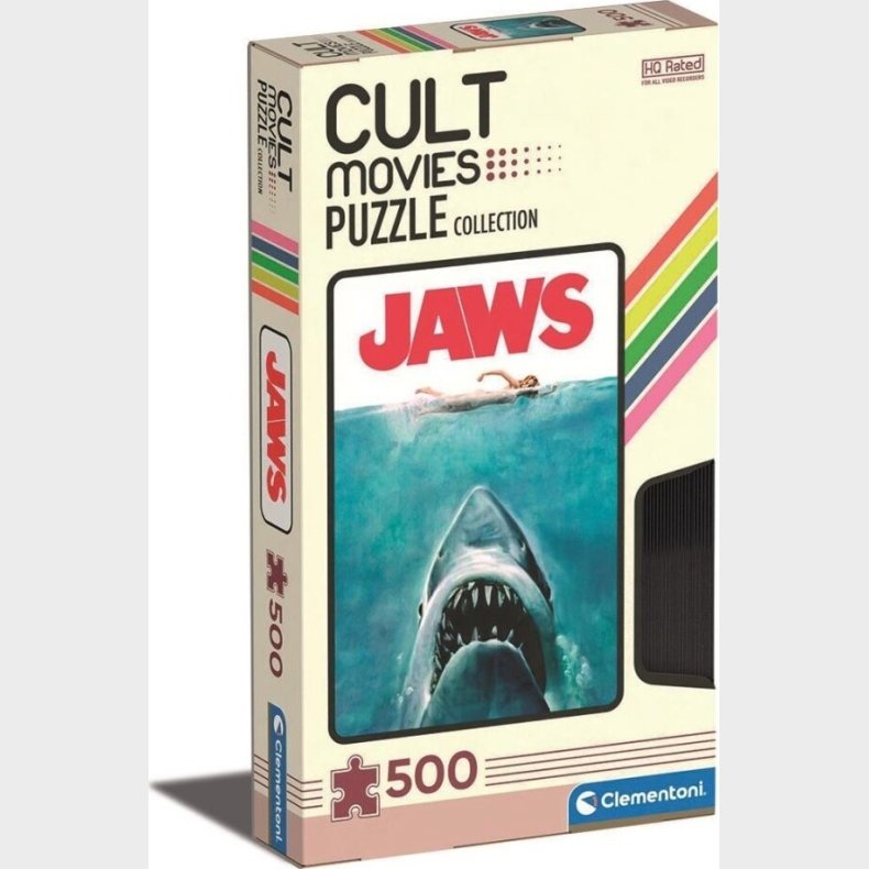 Clementoni Puslespil - Jaws - Cult Movies Collection - 500 Brikker