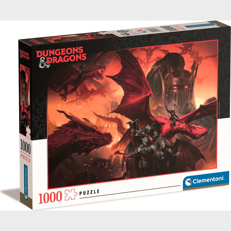 Clementoni Puslespil - Dungeons And Dragons - 1000 Brikker