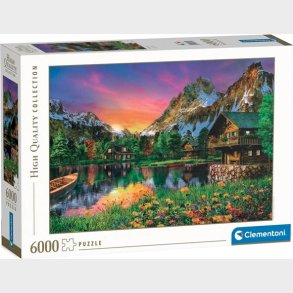Clementoni Puslespil - Alpine Lake - High Quality - 6000 Brikker